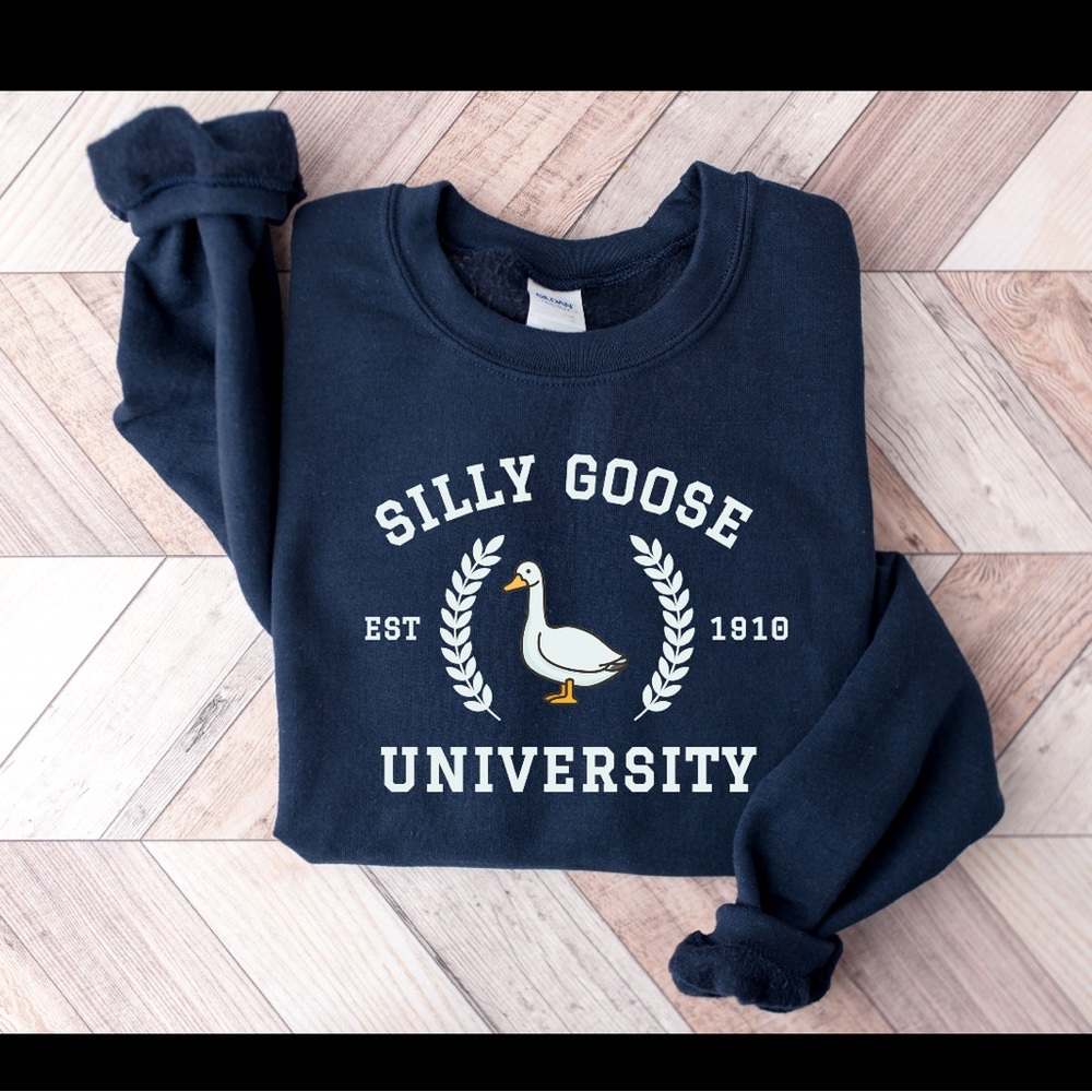 Silly Goose University Sweatshirt in Forrest Green